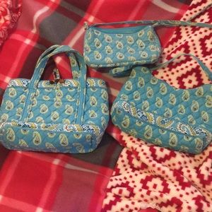 3 piece light blue Vera Bradley set